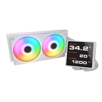 2. COUGAR CGR-PSDVPRGB-W-240 Processor All-in-One Liquid Cooler 12 cm White