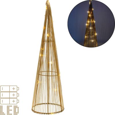 16. DECORATIVE CHRISTMAS TREE GOLD LED WARM WHITE 40CM