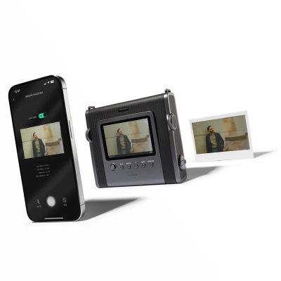 24. FUJIFILM Instax WIDE Evo Black EX D CMOS Hybrid Instant Camera Black