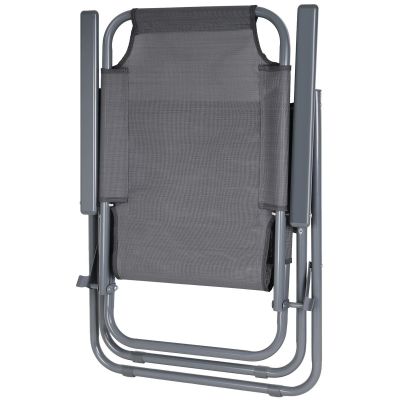 15. CAMPING CHAIR WITH ARMRESTS 61x66x65-108CM FOLDING DARK GRAY ENERO CAMP - 2nd QUALITY
