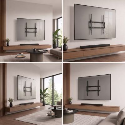 5. MACLEAN TV MOUNT / HANGER 32-75'' MACLEAN TV MOUNT / HANGER, MAX VESA 400X400, 32-75", UP TO 45KG, BLACK, TILT ADJUSTMENT