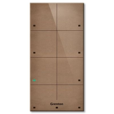 2. Grenton Touch panel / 8 touch fields / TF-Bus / light front made of natural leather