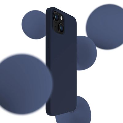 3. 3mk Silicone Case for iPhone 15 - navy blue