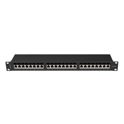 9. LANBERG PATCH PANEL 24 PORT 1U 19" CAT.6A FTP BLACK PPSA-1024-B