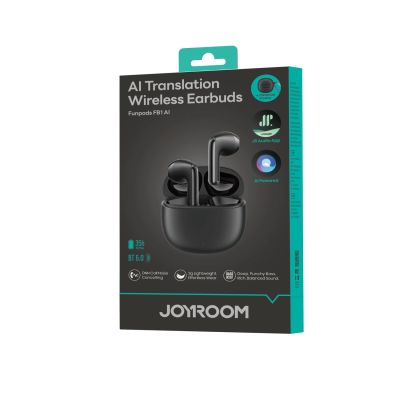7. Joyroom JR-FB1 Funpods Bluetooth 6.0 In-Ear TWS Wireless Headphones with AI Functions - Black