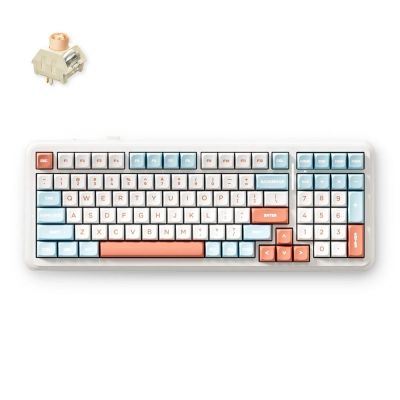 2. MCHOSE K99 V2 Gaming Keyboard USB + RF Wireless + Bluetooth Orange, White
