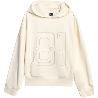 2. Women's sweatshirt 4F F1887 cream 4FWAW25TSWSF1887 12S