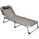 24. FOLDING CAMPING BED, 3-POSITION, 188 X 73 X 28 CM, DARK GREY