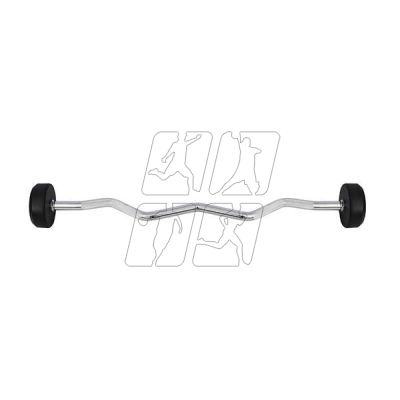 19. Fixed, broken, rubber barbell bar HMS GSL-10 10 kg