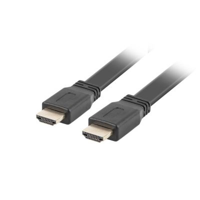 Lanberg CA-HDMI-21CU-0010-BK cable (HDMI M - HDMI M; 1m; black)