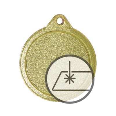 Medal with engraving on laminate