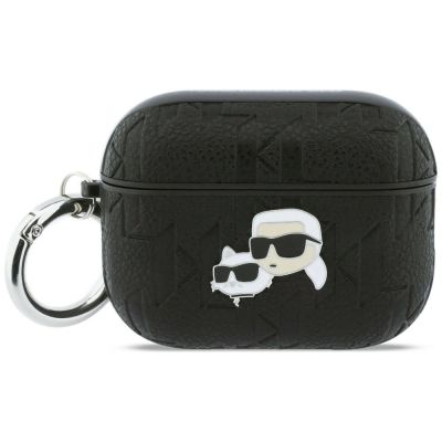 Karl Lagerfeld Monogram Karl & Choupette Head Case for AirPods Pro 3 - Black