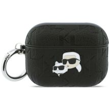 Karl Lagerfeld Monogram Karl & Choupette Head Case for AirPods Pro 3 - Black