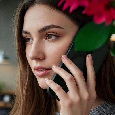 4. 3mk Smoke MagCase for iPhone 16 Pro - Green-Translucent