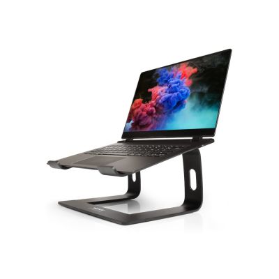 Port Designs 901103 Laptop Stand Notebook Holder Aluminum, Black 39.6 cm (15.6")