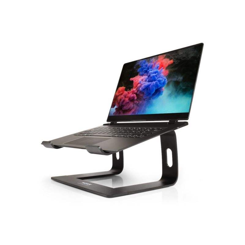 Port Designs 901103 Laptop Stand Notebook Holder Aluminum, Black 39.6 cm (15.6")