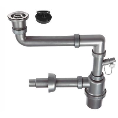 1-BOWL SIPHON WITH CLICK-CLACK PLUG 3.5'