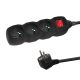 6. ESPERANZA 3-OUTLET POWER STRIP WITH 3M SWITCH, BLACK ELK211K