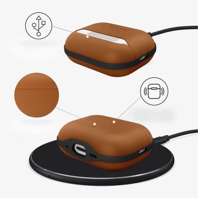 6. Tech-Protect NaturalFit Case for AirPods Pro 3 - Brown