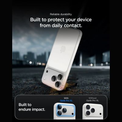 26. Spigen Optik Pro XL GLAS.TR EZ FIT Tempered Glass for iPhone 18 Pro Max - Silver