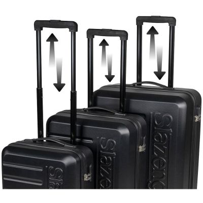 31. SET OF 3 SUITCASE 18/22/26 INCHES BLACK SLAZENGER
