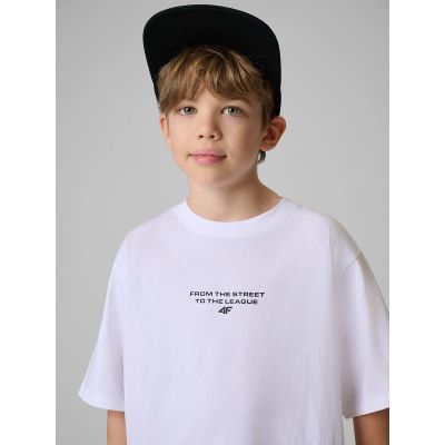 3. Boy's loose T-shirt with print 4F 4FJRSS26TTSHM3835-10S