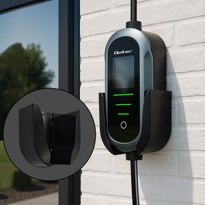 5. Qoltec Mobile charger for electric car EV with regulation 2in1 Type2 | 11kW | 400V | Wi-fi | TUYA | SMART LIFE | LCD | Portable | Wallbox | 5m
