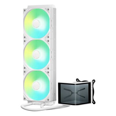 3. TRYX PANORAMA SE ARGB 360 Complete Water Cooling, 3D AMOLED Display - 360mm, White