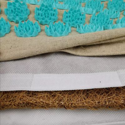 11. Acupressure mat + pillow SMJ sport YG009 Premium Eco (linen coconut buckwheat)