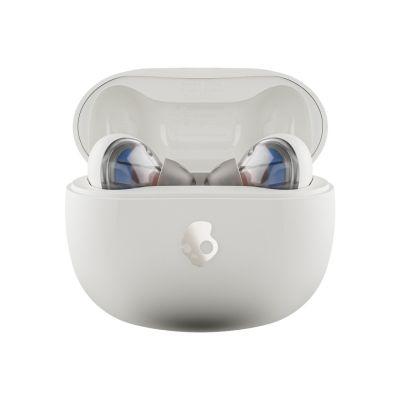 8. Skullcandy Rail True Wireless Bone/Orange Glow Headphones