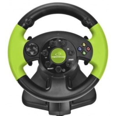 15. Esperanza EG104 steering wheel (PC, Xbox 360; black and green)