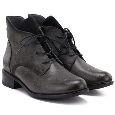 4. Women's insulated ankle boots, gray, Jezzi ASA198-15