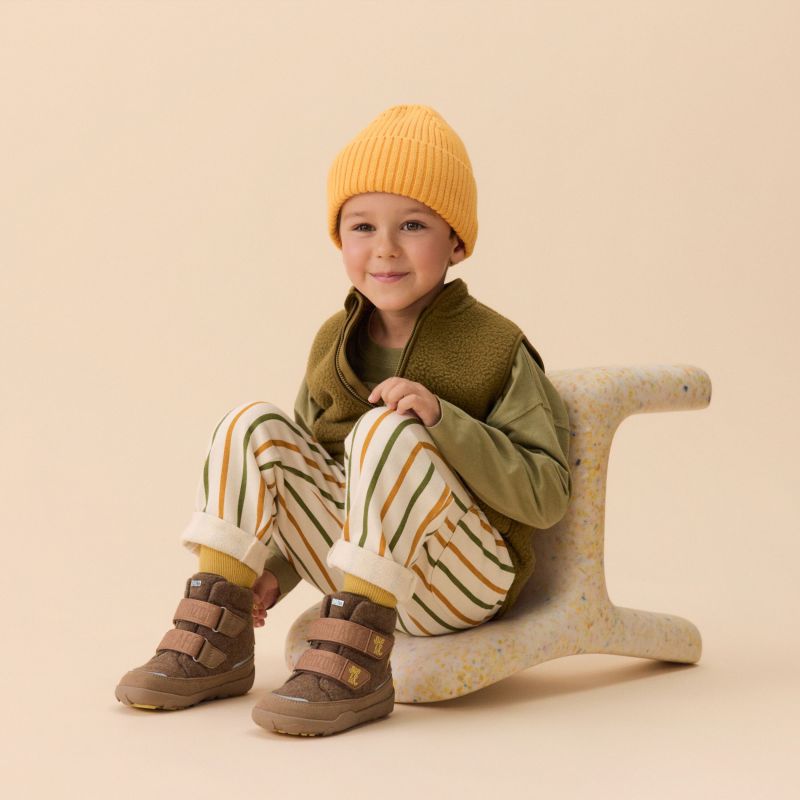 11. Affenzahn Comfy Tiger Recycled Wool Barefoot Winter Boots (01250-70003)