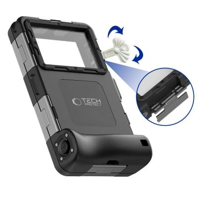 5. Tech-Protect Waterproof Case IPX8 for 4.7-6.7" Smartphones - Black