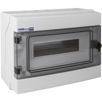 Hermetic modular distribution board (500V AC, 1000V DC) 1x12 surface-mounted (N+PE) IP65 RH-12