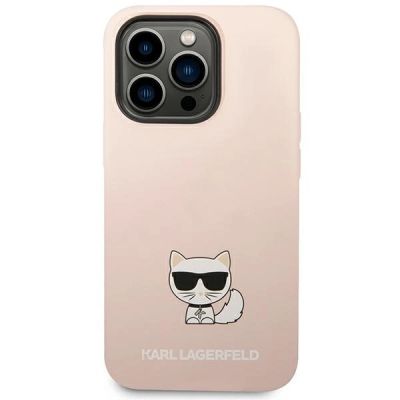 3. Karl Lagerfeld KLHCP14XSLCTPI iPhone 14 Pro Max 6.7 "hardcase light pink / light pink Silicone Choupette Body