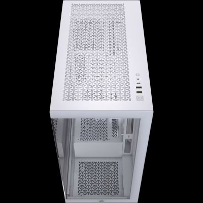 8. Corsair 3500X LXR LINK Tempered Glass Mid-Tower Case, White