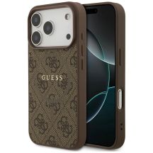 Guess 4G Ring Classic Logo MagSafe Case for iPhone 17 Pro - Brown