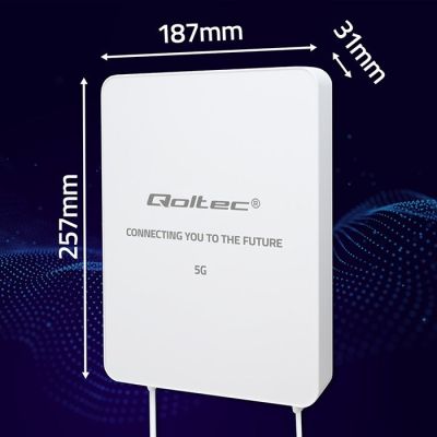 7. Qoltec 5G LTE Antenna | 16dBi | directional | outdoor | SMA | 3300-3800MHz | waterproof | 3m