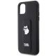 6. Karl Lagerfeld Gripstand Saffiano Choupette Pins Case for iPhone 11 / Xr - Black