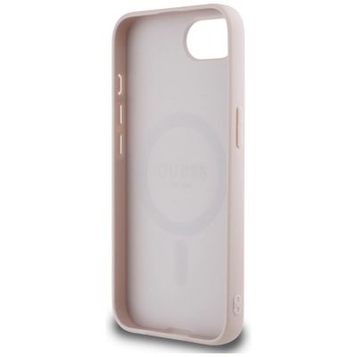 7. Guess 4G Circle Classic Logo MagSafe case for iPhone 16e - pink