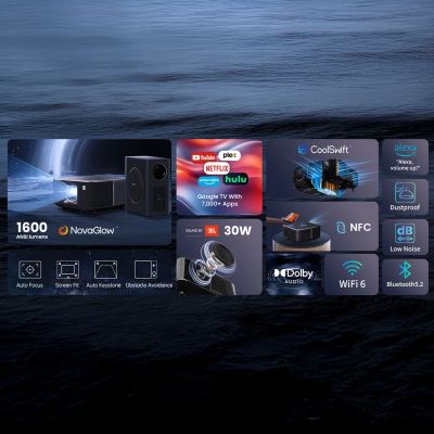 17. Yaber K3 Pro LCD FullHD 1080p Multimedia Projector with JBL Speakers and Subwoofer - Black