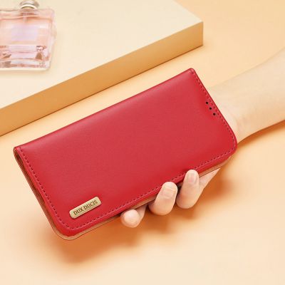 13. Dux Ducis Hivo case Samsung Galaxy S23+ flip cover wallet stand RFID blocking brown