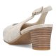 16. Beige leather open-toe pumps Rieker 44651-60