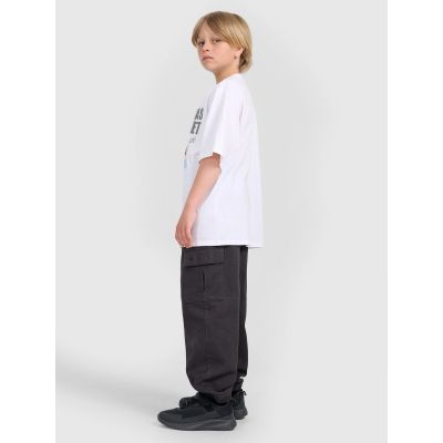 5. Boy's oversize T-shirt with print 4F 4FJRAW25TTSHM3062-10S
