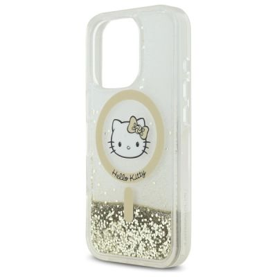 6. Hello Kitty Liquid Glitter Fever MagSafe iPhone 16 Pro Case - Gold