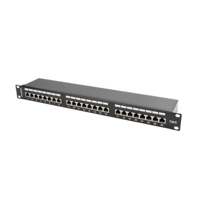 6. Patch panel Lanberg PPS6-1024-B (1U; cat. 6; 24xRJ-45)