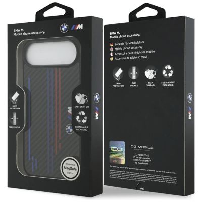 6. BMW M Kevlar Lines & Logo MagSafe Case for iPhone Air - Black