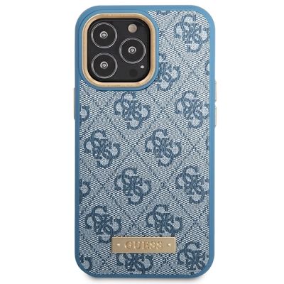 3. Guess GUHMP14LU4GPRB iPhone 14 Pro 6.1" blue/blue hard case 4G Logo Plate MagSafe