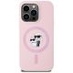 3. Karl Lagerfeld Silicone Karl&Choupette MagSafe Case for iPhone 14 Pro Max - Pink